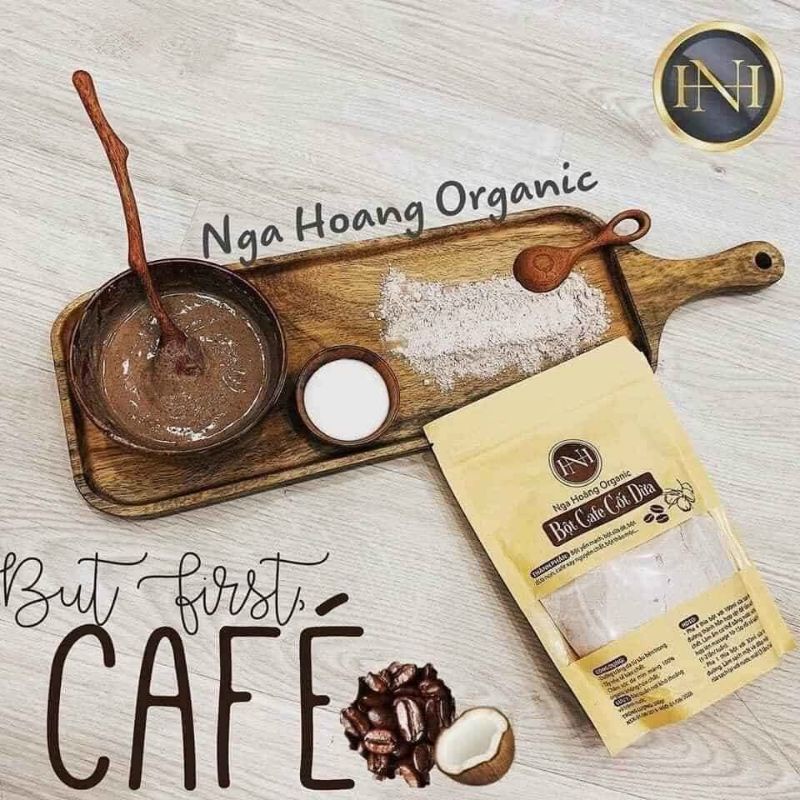 Bột Ủ Trắng , Bột Đắp Mặt Cafe Cốt Dừa Nga Hoàng