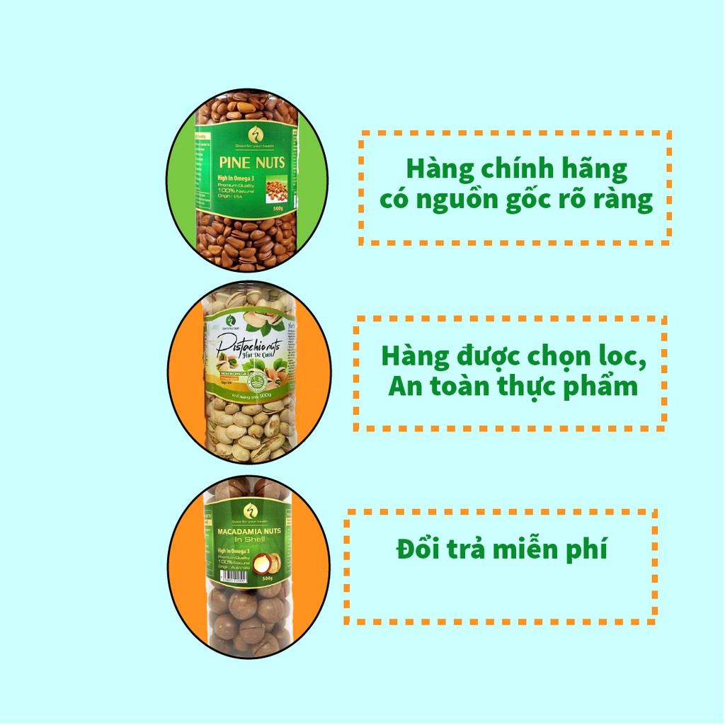 Mix Nuts 6 loại hạt dinh dưỡng hỗn hợp óc chó, hạnh nhân, hạt thông Mỹ, macca, hồ đào, hạt dẻ cười hộp 500gr Sutoshop | BigBuy360 - bigbuy360.vn