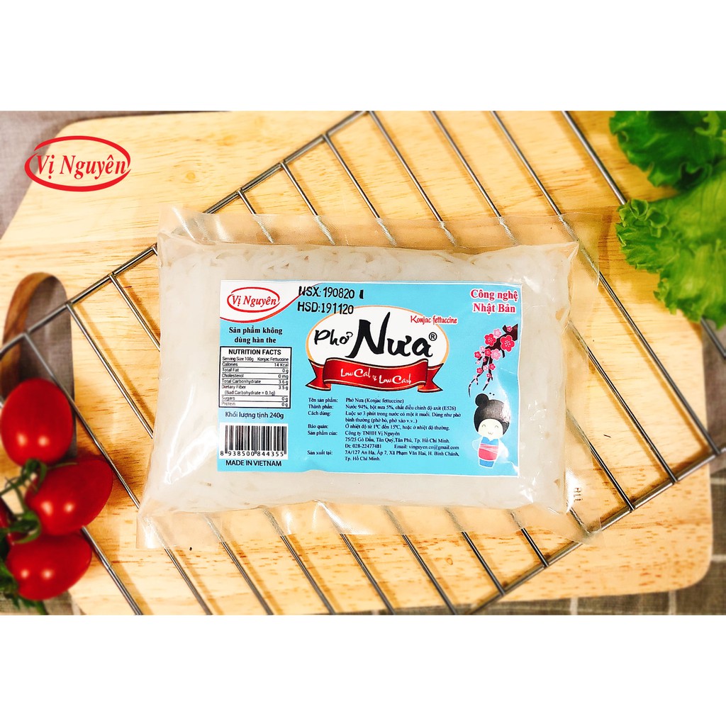 Combo 5 Gói Phở nưa Vị Nguyên Keto Das 240g  - Keto - Das - Không Carb