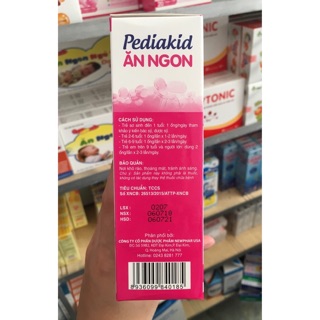 Pediakid ăn ngon hộp 20 ống