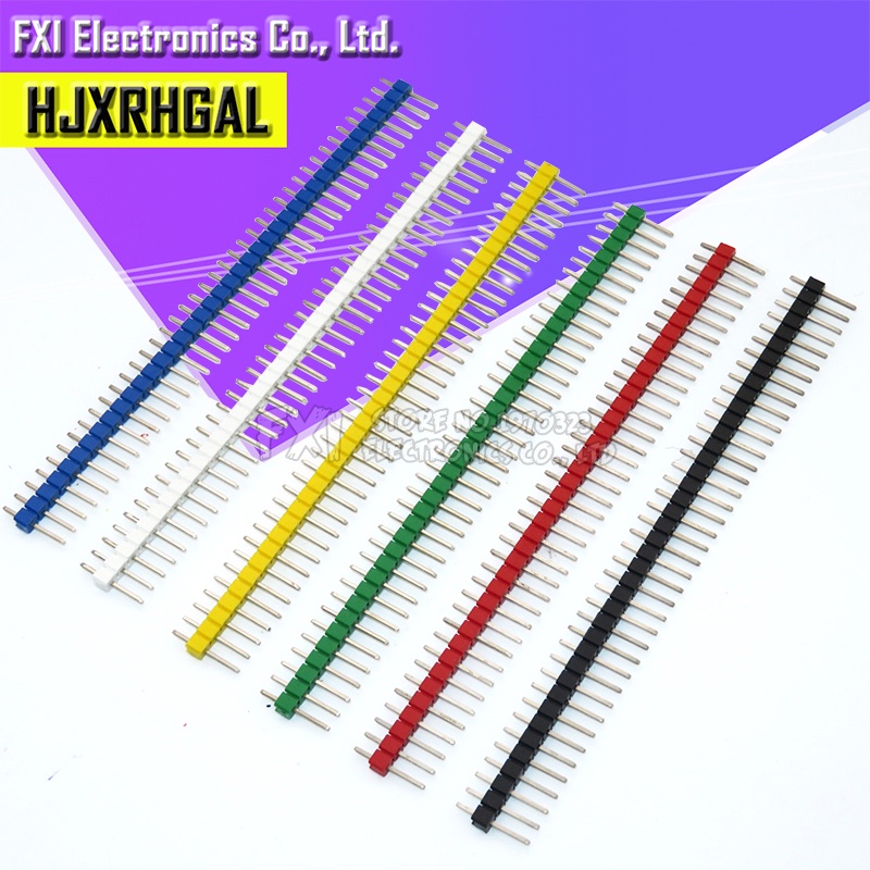 Set 10 Đầu Nối Pin 40Pin 1x40P 2.54mm 5 Màu Chuyên Dụng