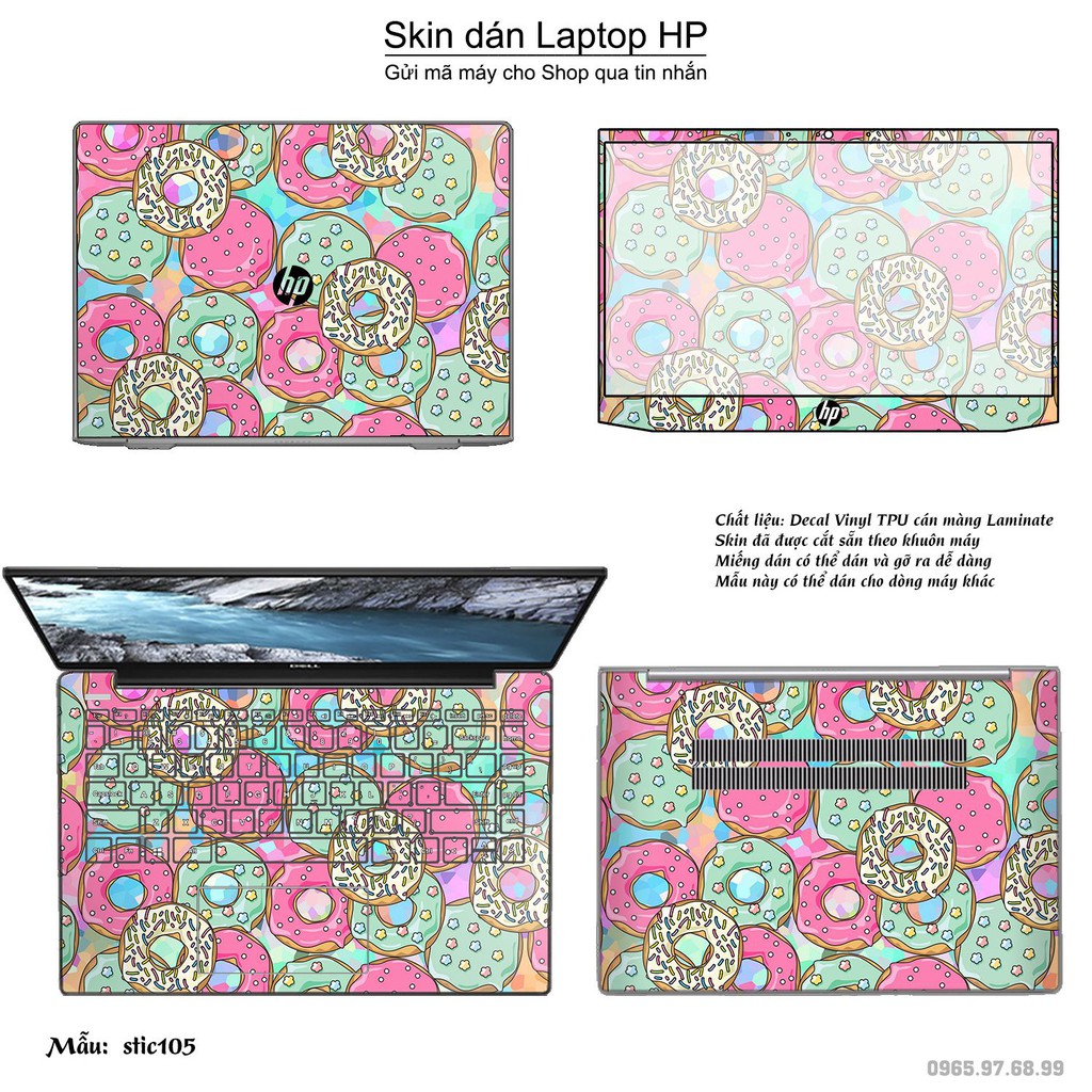 Skin dán Laptop HP in hình Hoa văn sticker _nhiều mẫu 18 (inbox mã máy cho Shop)