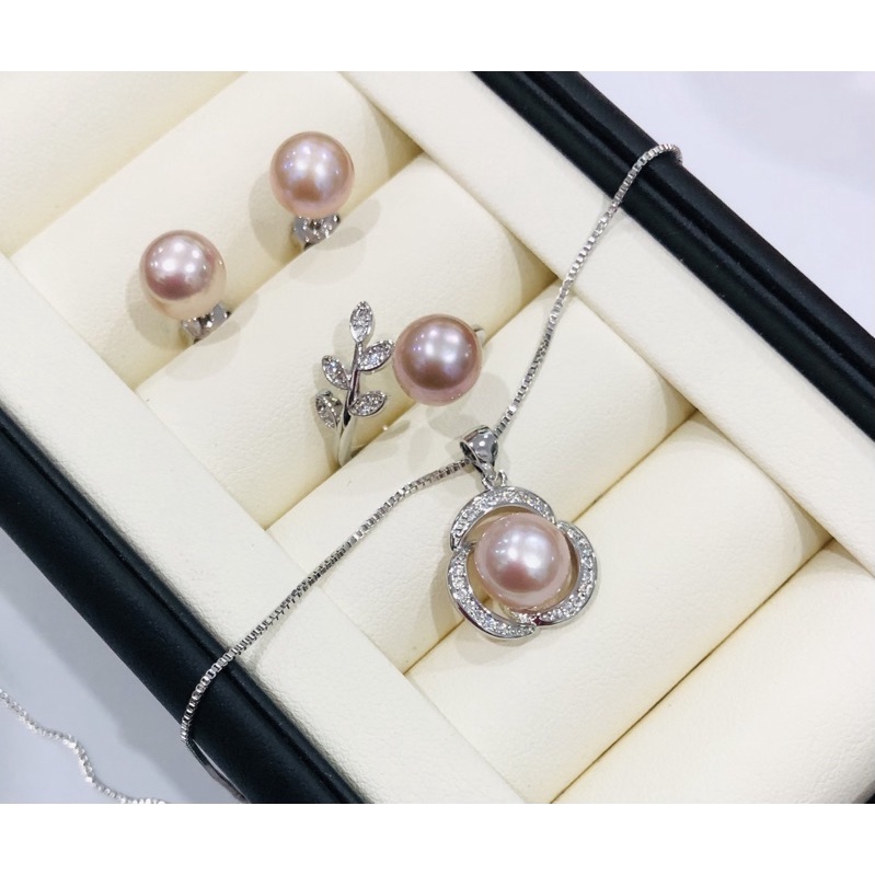 Bộ trang sức bạc s925 màu hồng