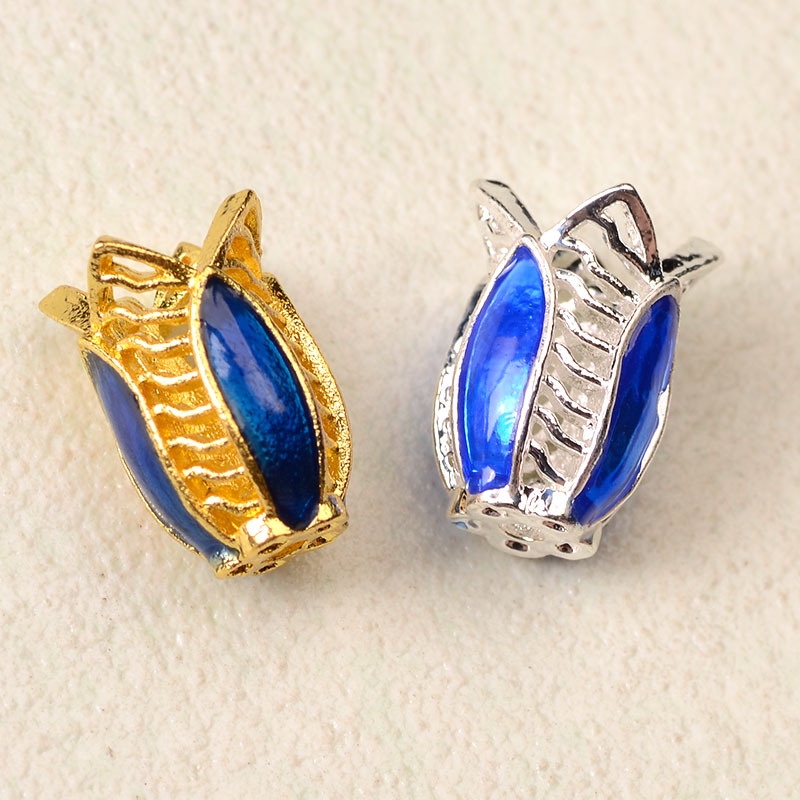Phiến chụp dạng charm kim loại sơn màu  men 20*9mm nguyên liệu làm trâm làm trang sức cổ trang cosplay cổ phục