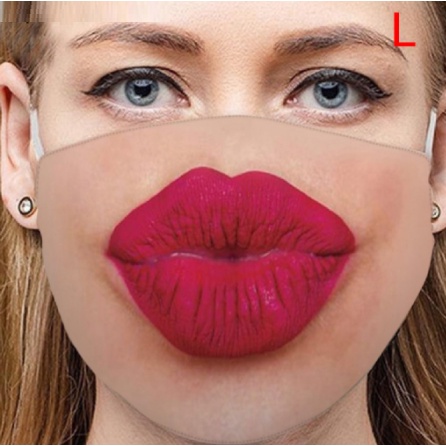 💥 Khẩu Trang 3D 50 Kiểu Hóa Trang Halloween hình mặt người giả đi chơi đi siêu thị đi dạo vui nhộn troll hài hước 001544