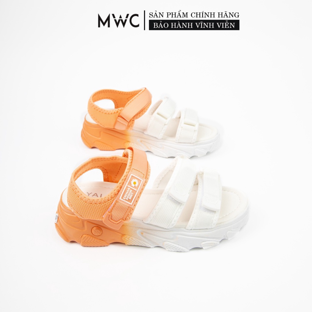 Giày Sandal Nữ thời trang MWC sandal hoa cúc đế 3cm quai dán 2 màu phá cách siêu chất  NUSD- 2769