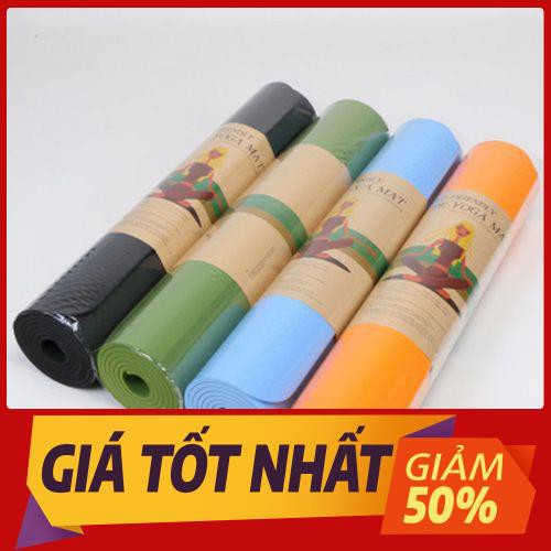 Thảm tập Yoga 2 lớp chống trơn không thấm nước - dụng cụ tập thể hình