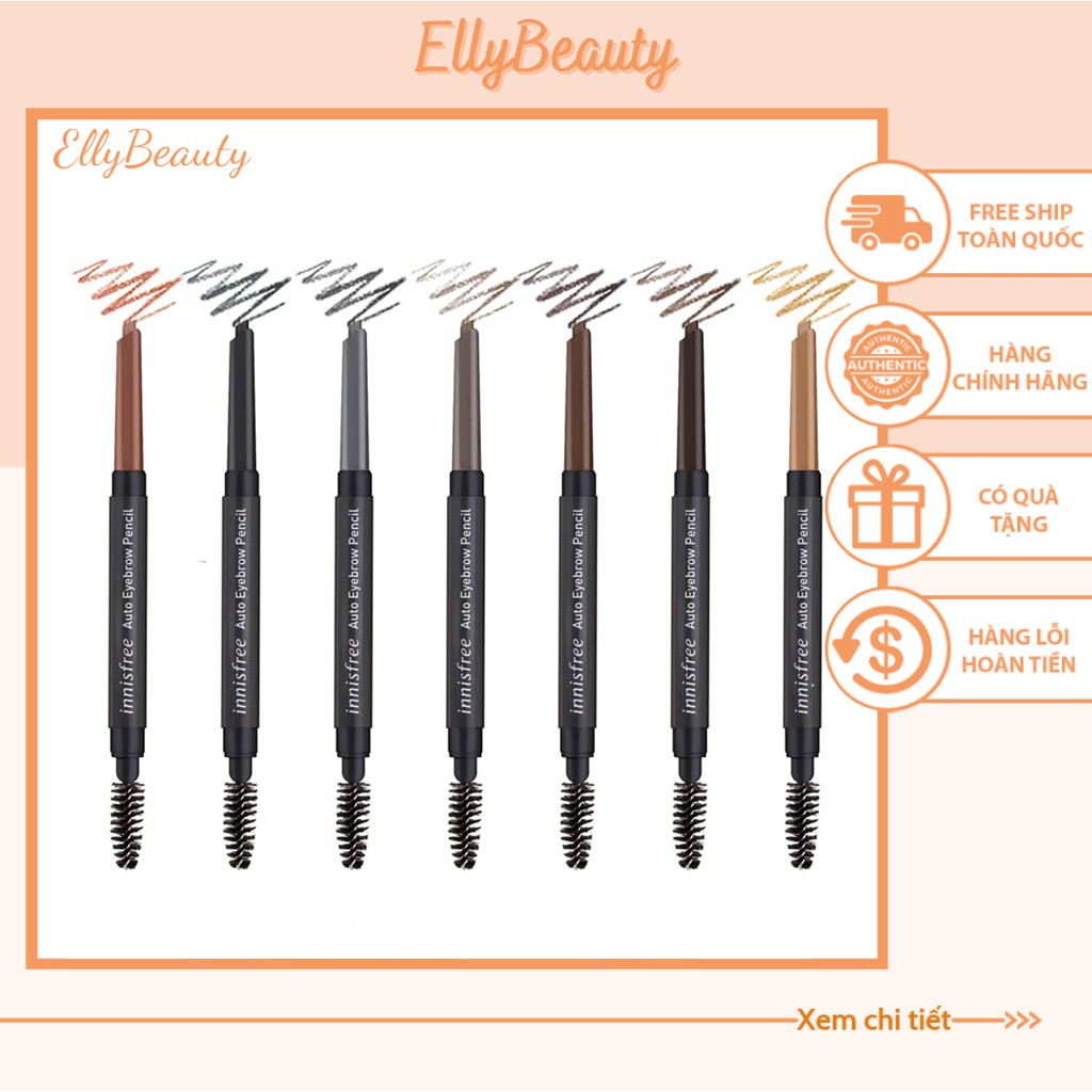 Chì Kẻ Mày 2 Đầu Innisfree Auto Eyebrow Pencil