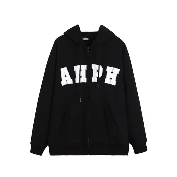 Áo Khoác Nỉ Hoodie Zip Thêu AHPH Form Rộng Nam Nữ