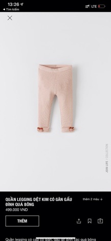 Quần legging len gân gấu đính bông