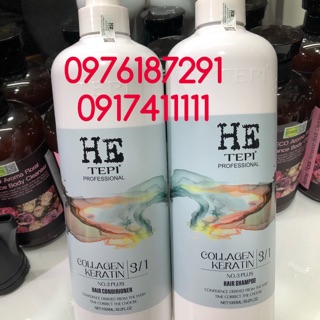 GỘI XẢ TÁI SINH TÓC HƯ TỔN HE TEPI 1000ml