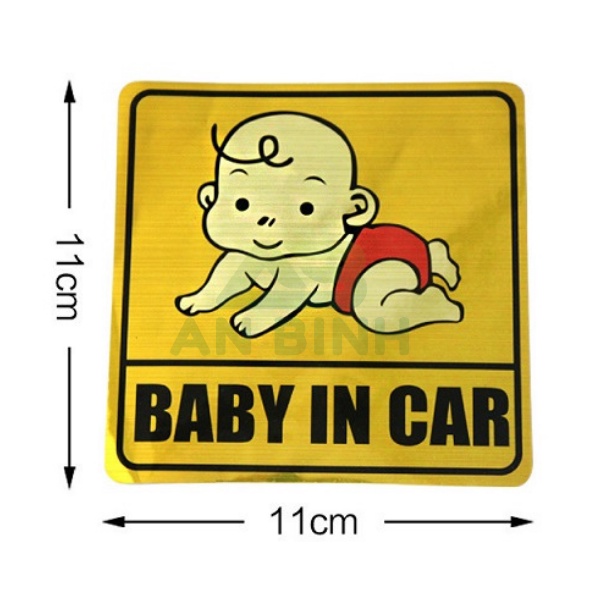 Tem Dán Ô Tô Baby In Car, Dán Đuôi Xe Ô Tô, Decal Dán Trang Trí Xe Ô Tô Nhiều Hình Ngộ Nghĩnh