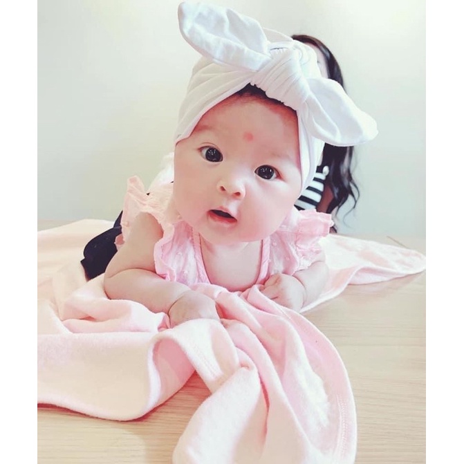 Băng đô sơ sinh cho bé gái (0-3m. 3-6m. 6-9m)