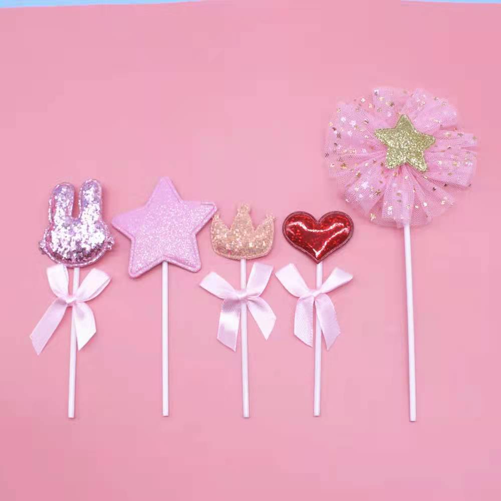 que cắm bánh kem [FREESHIP] set cắm tai thỏ siêu dễ thương