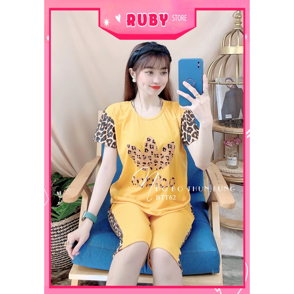 Đồ bộ nữ mặc nhà chất thun mềm mịn mát in hình hoạt hinhf dễ thương BTT62