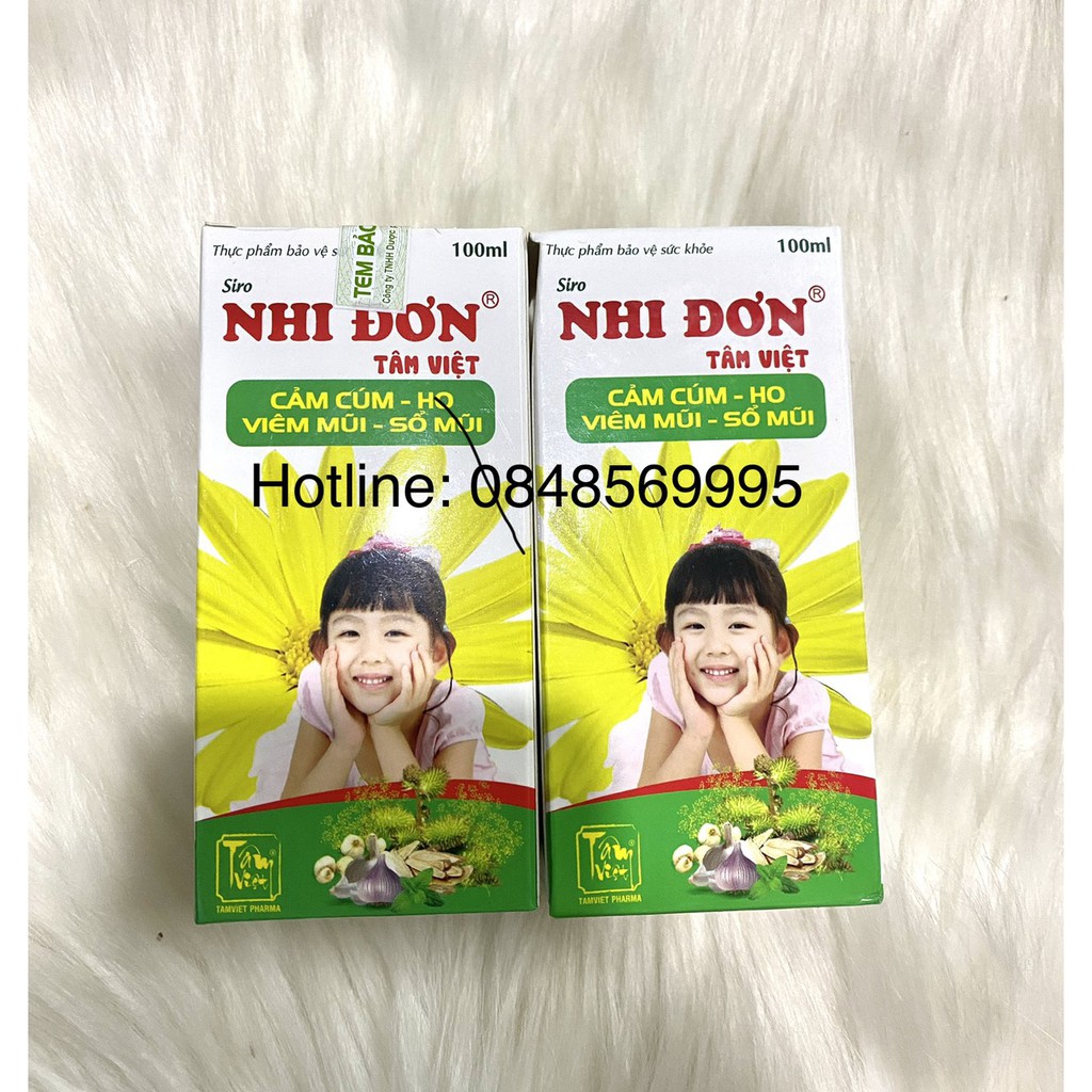 Giảm cảm cúm - Siro NHI ĐƠN TÂM VIỆT 100ml - Giúp bổ phế, giảm ho, long đờm, giảm triệu chứng viêm mũi, sổ mũi