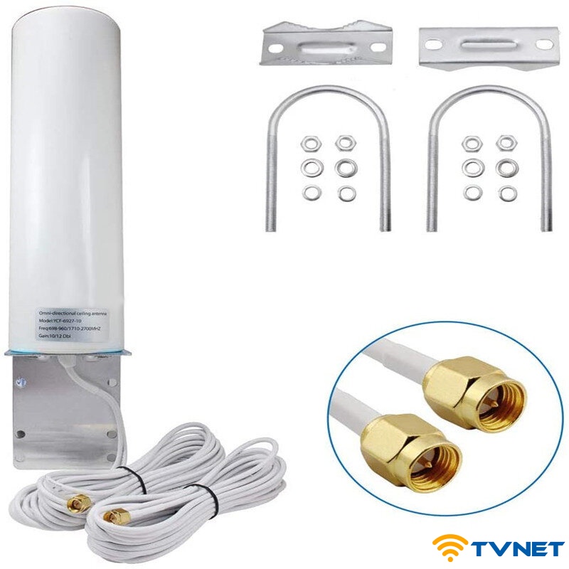 Anten thu sóng 3G/4G chuẩn TS9, SMA dài 5m lắp ngoài trời cho phát Wifi 4G