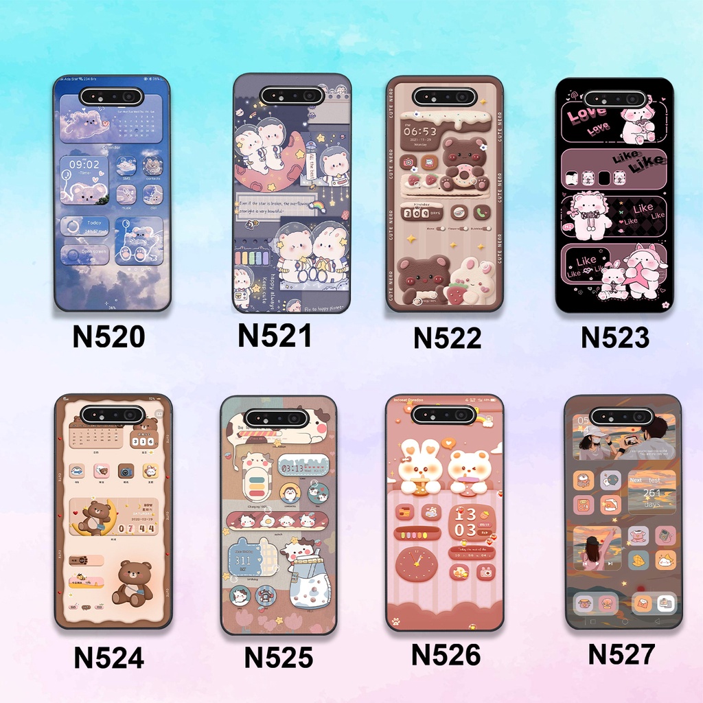 Ốp Samsung A80 / A90 bộ hình gấu , thỏ hồng cute dễ thương giá rẻ siêu bền