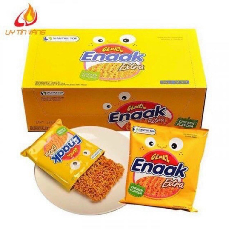 THÙNG 24 GÓI MÌ ĂN SỐNG HÀN QUỐC SNACK MỲ  ENAAK ĂN LUN