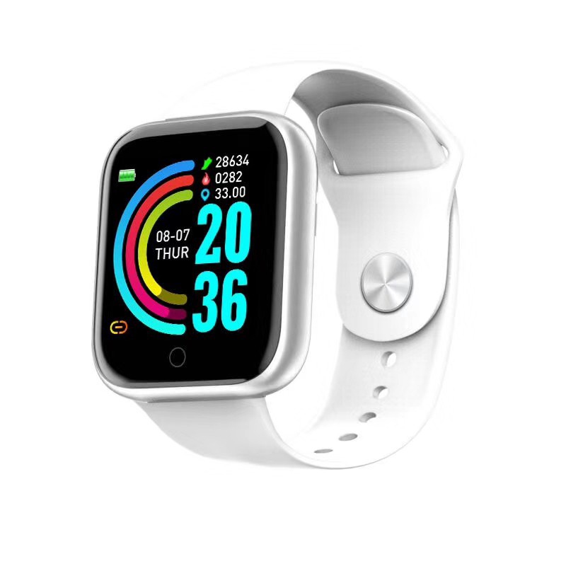 Bộ Đồng Hồ Thông Minh Y68 Bluetooth Chống Nước Giám Sát Huyết Áp & Nhịp Tim Cho IOS / Android