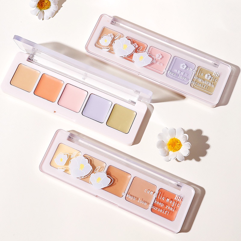 Bảng che khuyết điểm 5 màu XIXI mỏng nhẹ tự nhiên Natural Beauty 5 Color Concealer Palette XIXI31