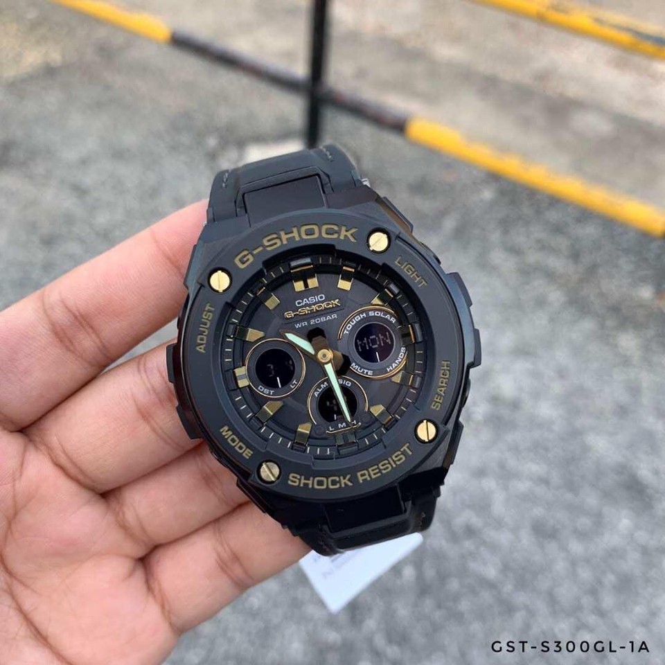 Đồng Hồ Nam Dây Da GSHOCK Chính Hãng Casio GST-S300GL-1ADR