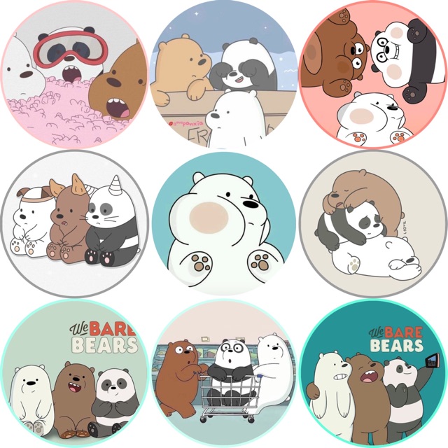 Giá đỡ điẹn thoại popsocket griptok 3 chú gấu bare bears