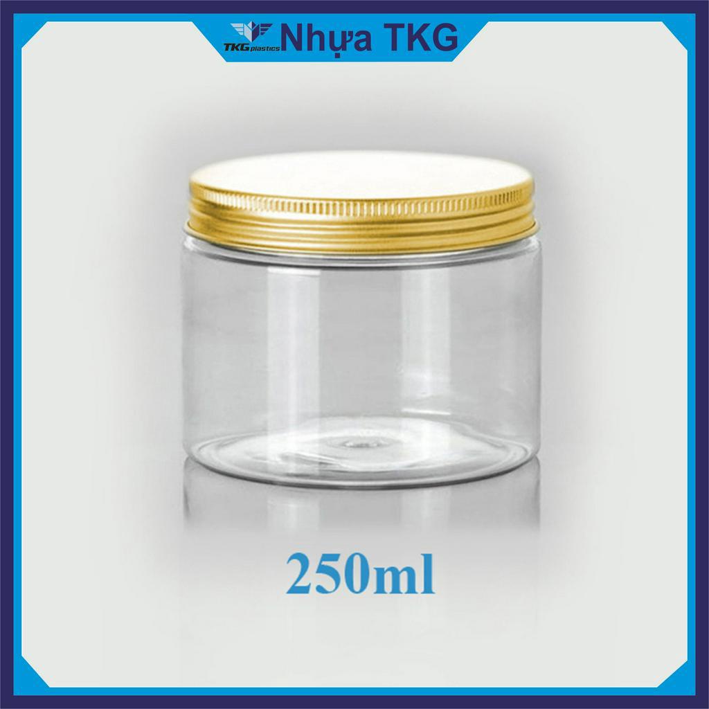 10 Hộp Nhựa, Hũ Nhựa Pet Nắp Nhôm Đựng Thực Phẩm, Đồ Khô, Ngũ Cốc 250ml