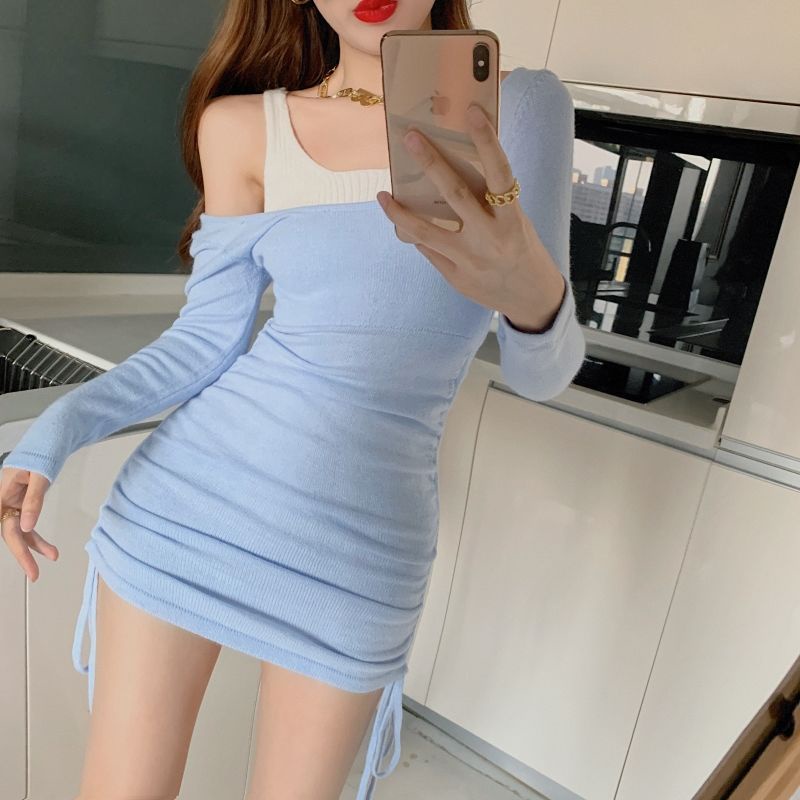 Váy Thun Len Body Có Kèm Áo Hai Dây Trắng Phía Bên Trong | BigBuy360 - bigbuy360.vn