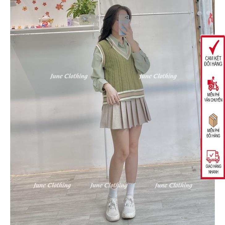 Set gile và áo sơ mi phong cách Hàn Quốc trẻ trung