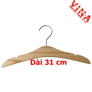 Móc gỗ treo quần áo- Móc gỗ áo trẻ em dài 31cm