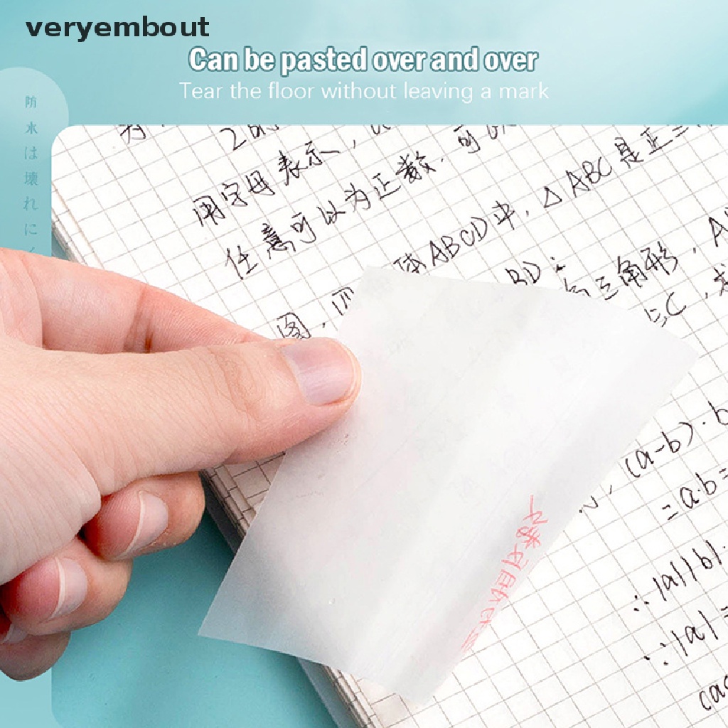Set 50 Tờ Giấy Ghi Chú Trong Suốt Chống Thấm Nước Tiện Dụng