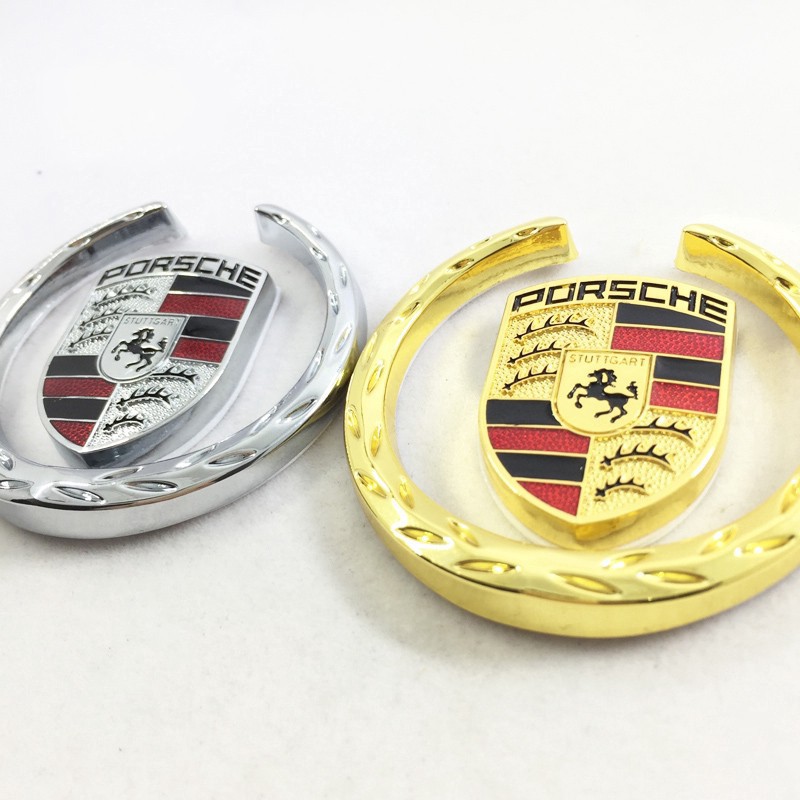 Logo Kim Loại Trang Trí Xe Hơi Porsche 1 Cái