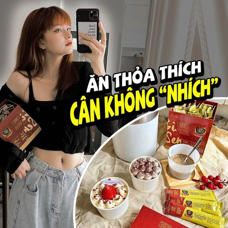 Cà phê sâm giảm cân( tặng thước dây or phác đồ giảm cân)