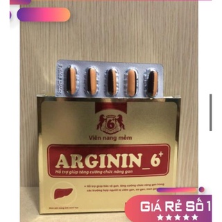 Viên uống bổ gan Arginin 6+ tăng cường chức năng gan hiệu quả (hộp 60 viên)