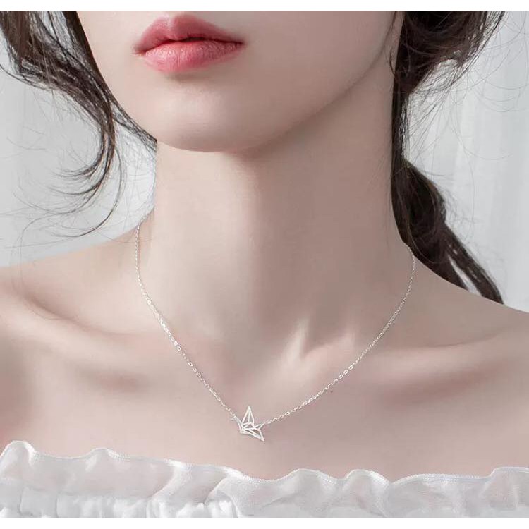 Dây Chuyền Bạc Hình Con Hạc - Minh Canh Jewelry