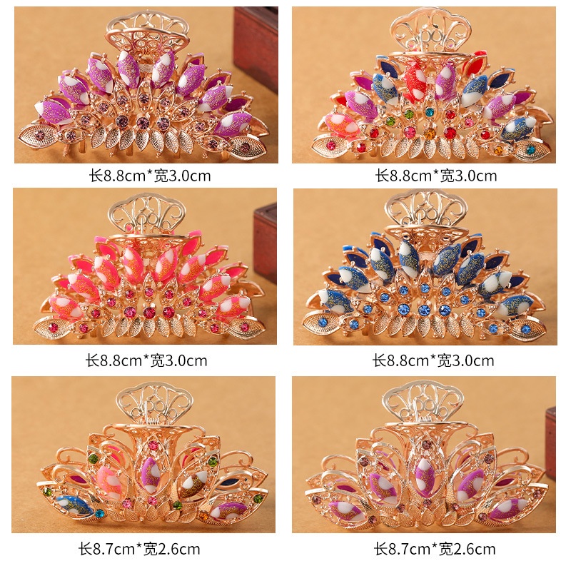 Kẹp Tóc Hình Hoa Đính Kim Cương Pha Lê Tinh Tế