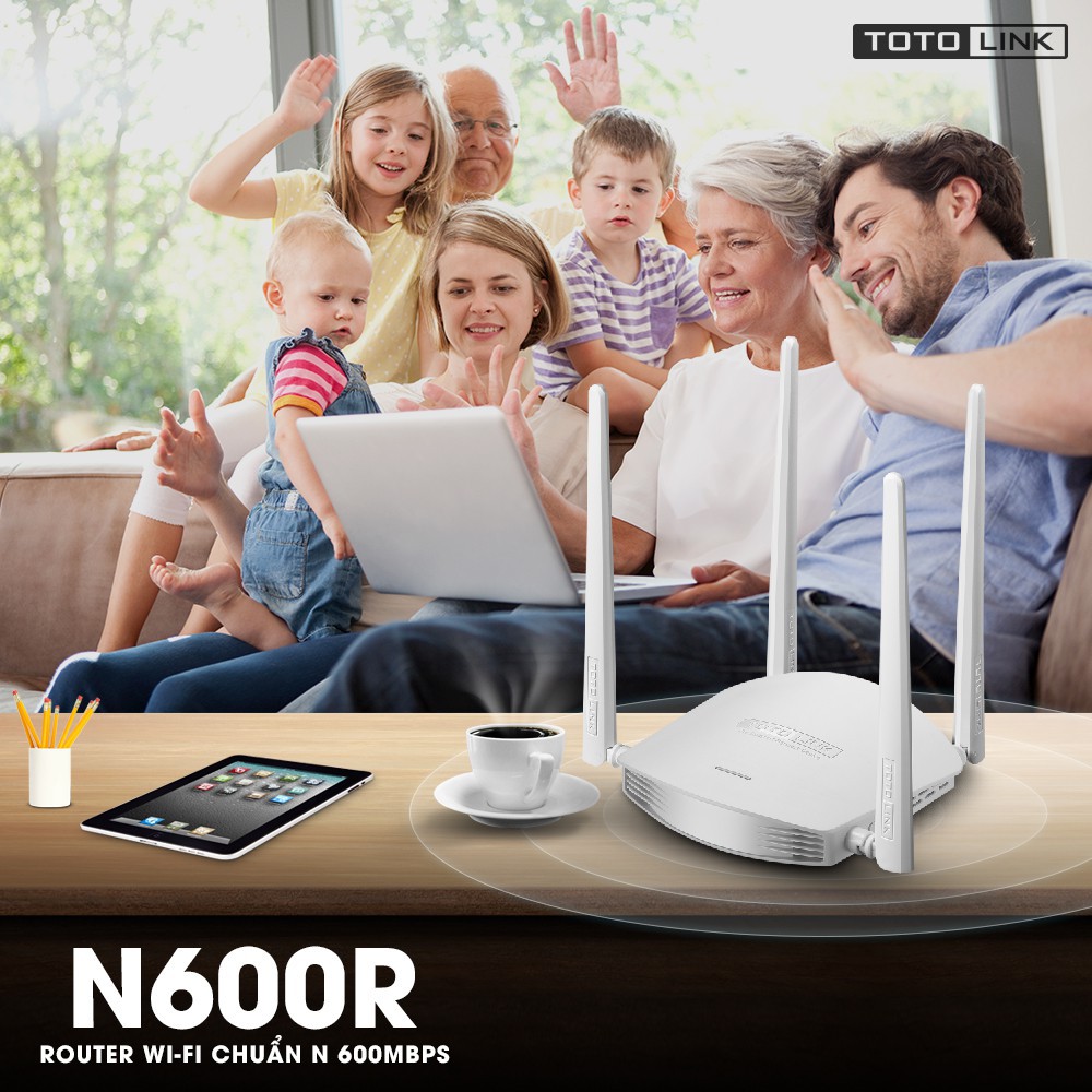 Router wifi totolink N600r, phát wifi tốc độ 600Mbps, Moden wifi tốt nhất hiện nay