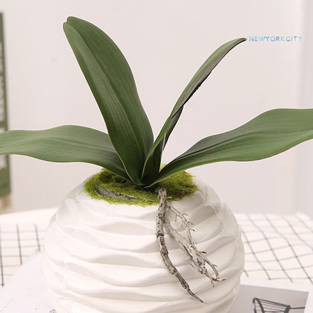 1 Nhánh Lá Phong Lan Nhân Tạo DIY Trang Trí Nhà Cửa Văn Phòng