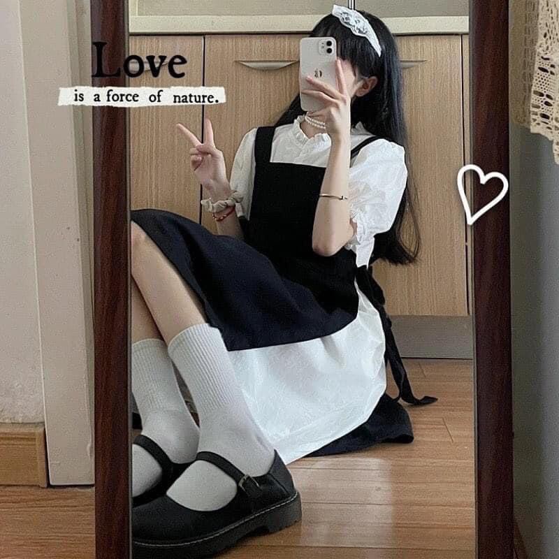 [Mã SKAMLTSW8 giảm 10% đơn 100K] 🌼 Set váy trắng kèm yếm nữ 🌼 | BigBuy360 - bigbuy360.vn