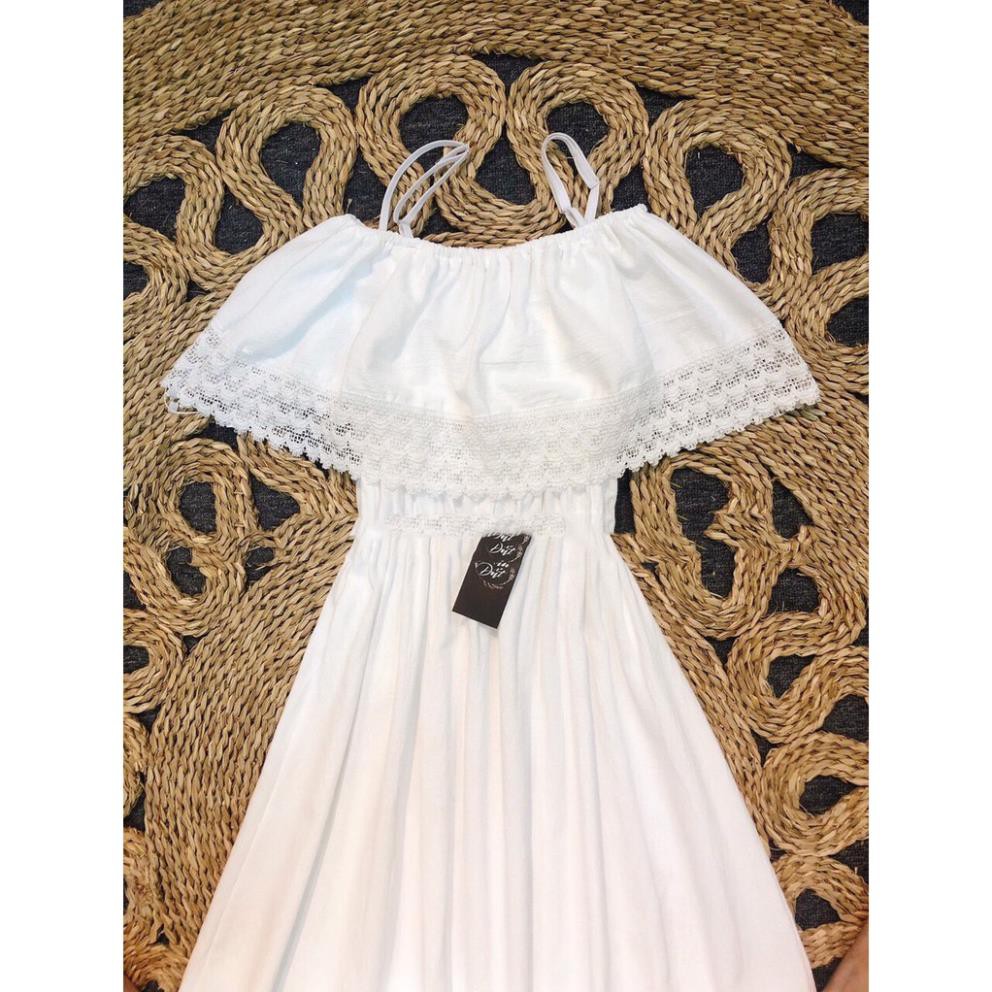 Đầm maxi trắng xòe [HÀNG CHẤT LƯỢNG] | BigBuy360 - bigbuy360.vn