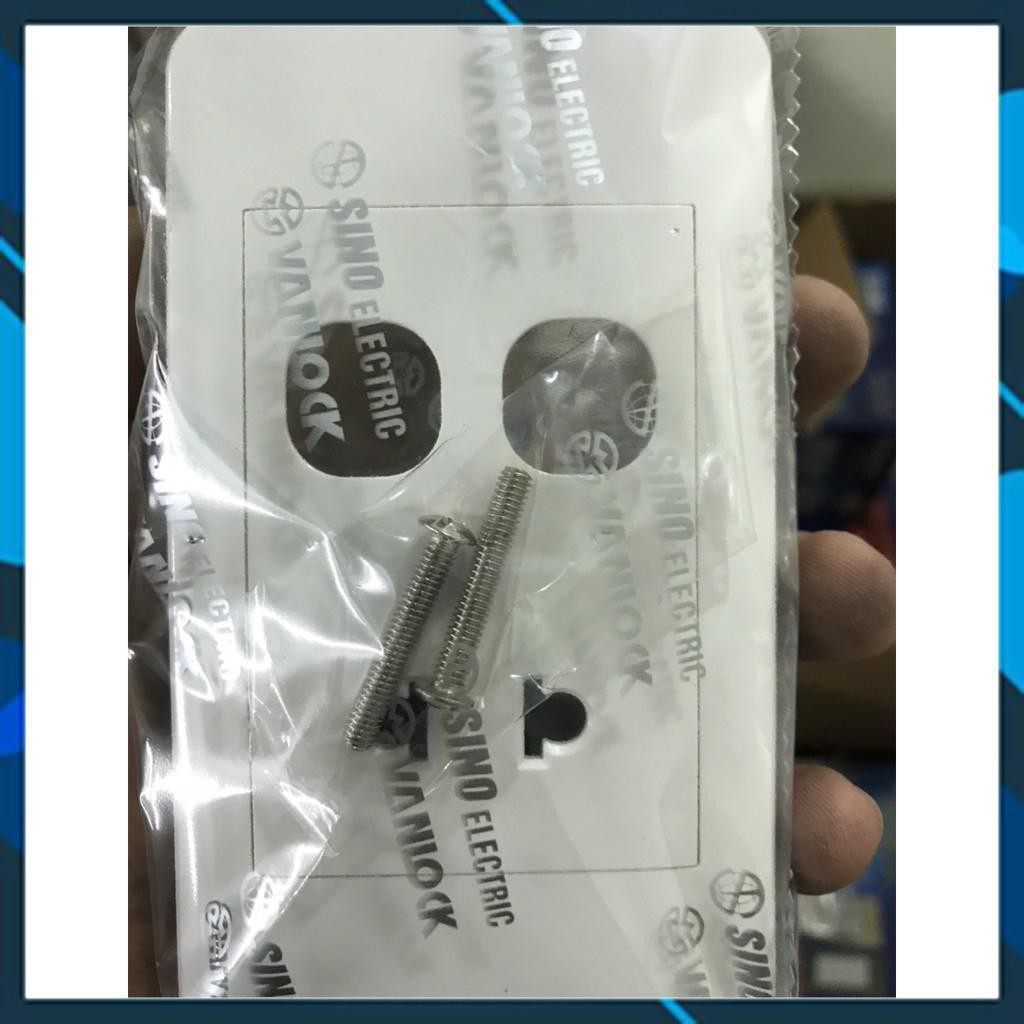 Ổ cắm đơn hai chấu 2 công tắc Sino S18 S18UXX