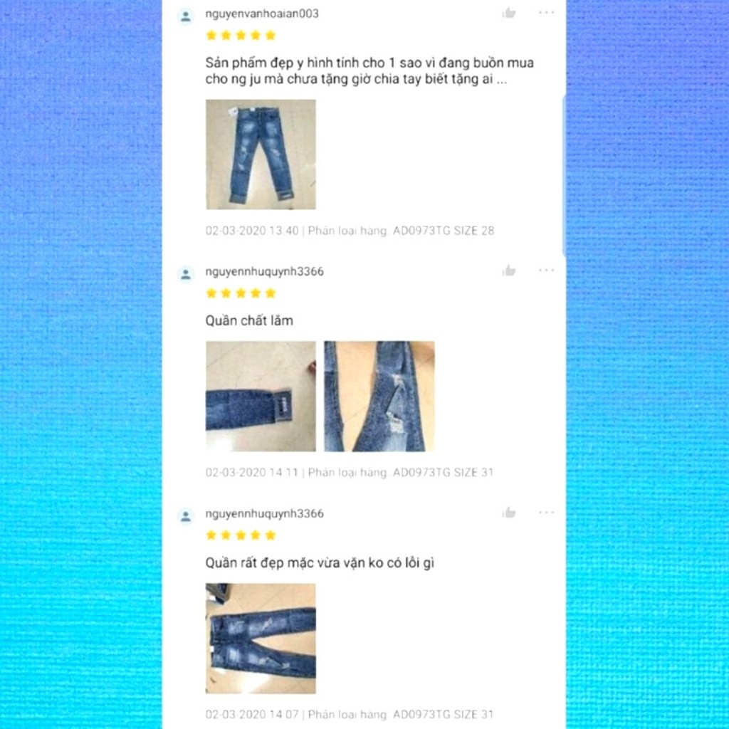 Quần Jean Nam Chất Bò AD0973TG Xanh In Chữ Gấu Quần Mẫu Mới Phong Cách Soái Ca | BigBuy360 - bigbuy360.vn