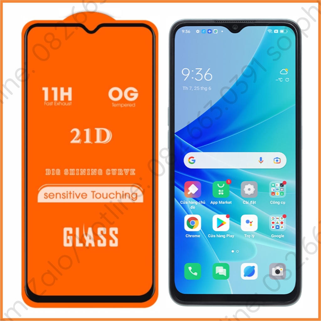 Kính cường lực Oppo A57 2022  / A77 / A77s full màn hình, full keo, chuẩn đẹp