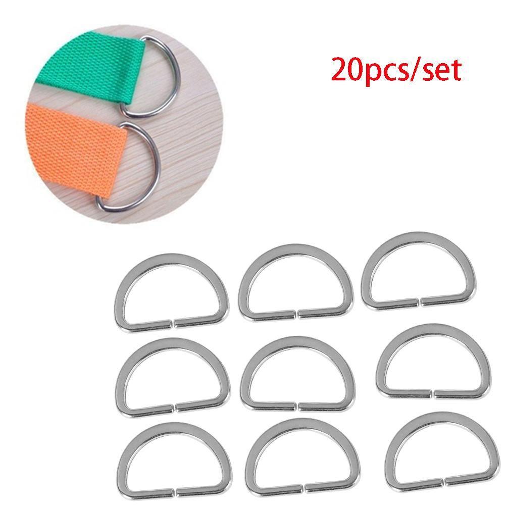 Bộ 20 Vòng Kim Loại Chữ D Chuyên Dụng Cho May Vá Ba Lô Da