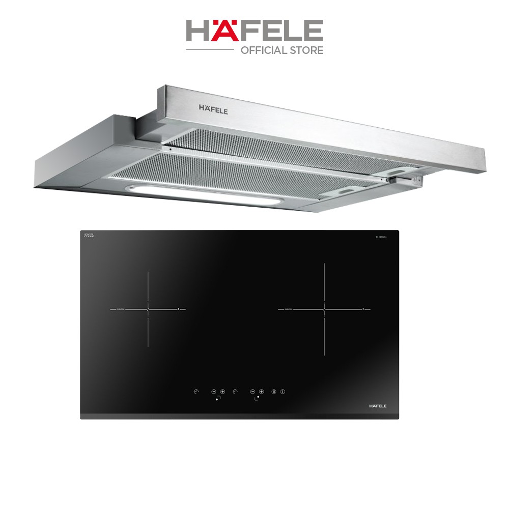 Máy Hút Mùi Âm Tủ Hafele HH-TI60D - 539.81.083 03 cấp độ hút (60cm) + Bếp Từ 2 Vùng Nấu Hafele 770x450mm HC-IS772EA