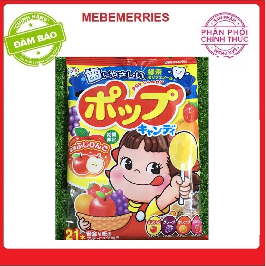 Kẹo Mút Trái Cây Không Sâu Răng Pop Candy | Kẹo Mút Nhật Bản 21 Cây