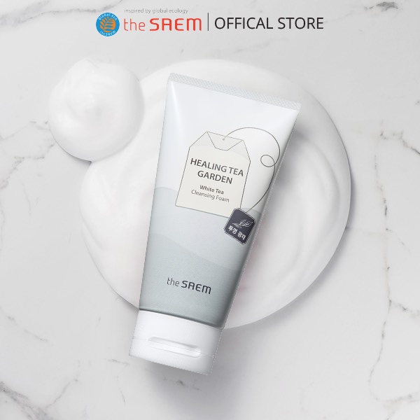 Sữa Rửa Mặt Sáng Da, Dưỡng Ẩm The Saem Healing Tea Garden White Tea Cleansing Foam (150ml)