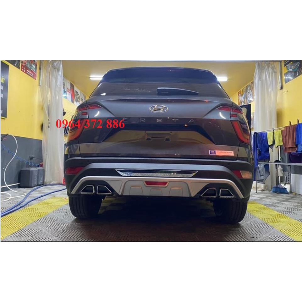 Lippo, Lip chia pô, Líp pô xe Huyndai Creta 2022, 2023 Hàng cao cấp, ốp cản sau Creta 2022