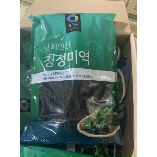 GIÁ SỐC NHÀ HÀNG> RONG BIỂN KHÔ NẤU CANH HÀN QUỐC GÓI 200G DAESANG - 건미역